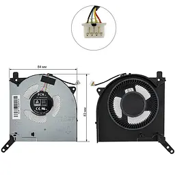 Вентилятор 2шт для ноутбука LENOVO Legion 5 Pro 16ITH6H 10V (CPU + GPU) (Кулер) - мініатюра 2