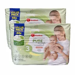 Дитячі підгузники Kruidvat Pure & Soft 3 (4-9 кг), 88 шт