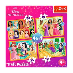 Пазл Trefl Princess Казкові історії 4 in 1 (35, 48, 54, 70) елемента (5900511346510) - мініатюра 6