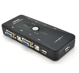 KVM Свитч 4-портовый VEGGIEG K401, переключатель USB, VGA сигнала - мініатюра 3
