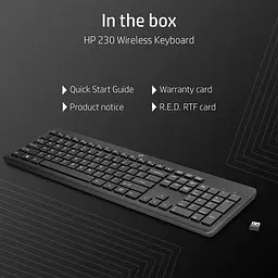 Клавіатура HP 230 Wireless UA Black (3L1E7AA) - мініатюра 2