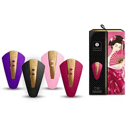 Кліторальний вібратор Shunga Obi Light Pink - мініатюра 9