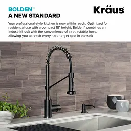Змішувач для кухні Kraus Bolden KPF-1610MBSB, Чорний - мініатюра 4