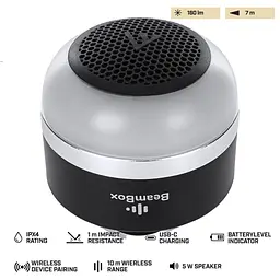 Ліхтар кемпінговий з колонкою Mactronic BeamBox (160 Lm) Bluetooth Speaker USB-C (ACL0041) - мініатюра 2