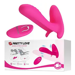 Масажер Pretty Love Remote Control Massager Pink Універсальний з вібрацією та пультом ДУ, 10х2.2 см рожевий - мініатюра 6