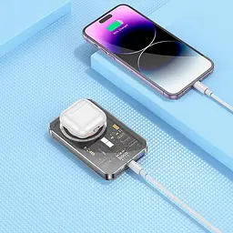УМБ Hoco Ice Crystal magnetic fast charging power bank Q14 5000mah |Type-C, QC/PD, 20W/3A| - мініатюра 3