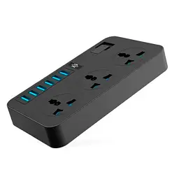 Сетевой фильтр-удлинитель Rated Power AR-CP02, 3 розетки и 6 USB портов, 1.8 м, черный - миниатюра 4