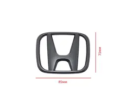 Емблема решітки задня для Honda матова Чорна 85х71 мм Пластик (на скотчі та 2 вусики по центру) (Завод) - мініатюра 2