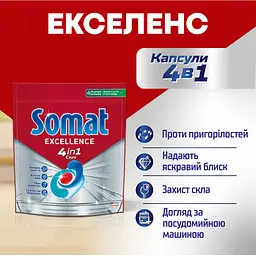 Таблетки для посудомийних машин Somat Excellence 60 шт. (9000101808087) - мініатюра 2
