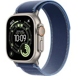 Смарт-годинник Apple Watch Ultra 3 49mm Natural Titanium Case with Blue/Bright Blue Trail Loop M/L (MEWU4)