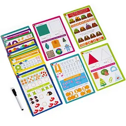 Картки з маркером Vladi Toys Готуємось до школи: Математика укр. мова (VT5010-22) - мініатюра 3