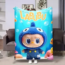 Плед 3D Лабубу №10 м’який плюшевий подарунковий 160×200 см