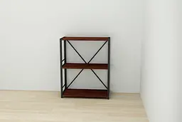 Етажерка 3/60 Ferrum-decor Серії Коннект 73x60x28 чорний ДСП Венге 16мм (FRD-105549) - мініатюра 4