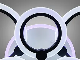 Стельова LED люстра з пультом та підсвічуванням, 82W, чорна - мініатюра 4
