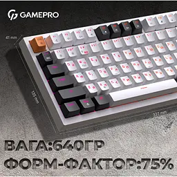 Клавіатура GamePro Red з Hot-Swap RGB White дротова механічна (MK160W) - мініатюра 20