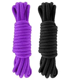 Набір мотузок для бондажу Slash Submission 5 м Black&Purple