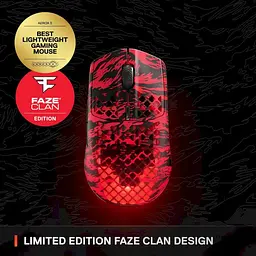 Миша комп'ютерна SteelSeries Aerox 3 Wireless Faze Clan Edition Red Black (62609) - мініатюра 5