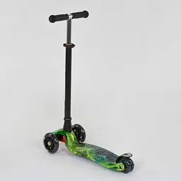 Самокат Best Scooter 59х17х26 см Зелено-чорний 000231415 - мініатюра 4