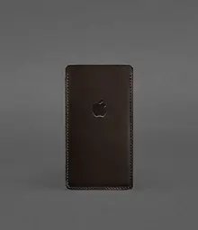 Шкіряний чохол для iPhone 12 Темно-коричневий Краст - мініатюра 2
