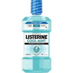 Ополіскувач для ротової порожнини Listerine Свіжа м’ята м’який смак (без спирту) 500 мл