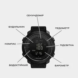 Чоловічий наручний годинник North Edge Apache 5BAR Зелений - мініатюра 3