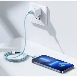Кабель Baseus Crystal Shine Series USB-C to Lightning 20W 1.2m Sky Blue (CAJY001303) [169545] - мініатюра 4