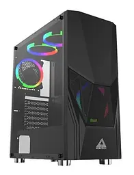 Корпус Montech FIGHTER 500, Black, Mid Tower, без БЖ, для ATX / Micro ATX / Mini ITX, 1xUSB 3.0 / 2xUSB 2.0, макс. CPU - 160 мм / GPU - 320 мм, 4x120 мм LED `Rainbow`, бічна панель із загартованого скла