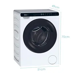 Пральна машина Candy фронтальна 5 кг 1200 A+++ 44 см дисплей інвертор люк чорний висота 70 см білий - мініатюра 8