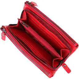 Жіночий шкіряний гаманець на три відділення ST Leather 20,5х10,5х3 см acs0029669 - мініатюра 6