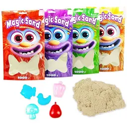 Кінетичний пісок STRATEG Magic sand в пакеті 39404-1 1кг Жовтий