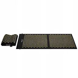 Килимок акупунктурний 4FIZJO Eco Mat XL Аплікатор Кузнєцова з подушкою 110 x 42 см 4FJ0383 Black/Gold (P-5907739313843)