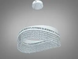 Елегантна підвісна LED люстра Diasha P7027/D500WH біла 58W до 20 м2 - мініатюра 4