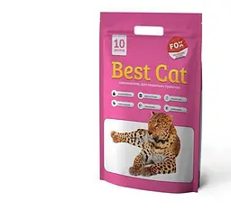 Силікагелевий наповнювач Best Cat Pink Flowers для котячого туалету з запахом квітів 10 л