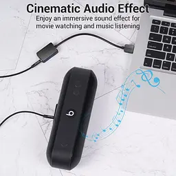 Звукова карта USB AUX jack, 2xTRRS (Mic+Ear) 1м Vention чорна - мініатюра 5