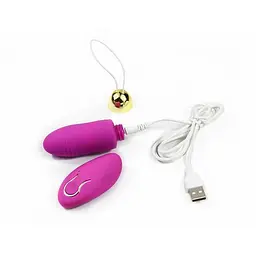 Віброяйце з пультом керування та USB зарядкою 10 режимів Рожевий - мініатюра 3