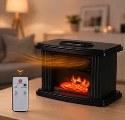Тепловентилятор з технологією 3D-полум'я / Обігрівач Flame Heater з дистанційним керуванням - мініатюра 3