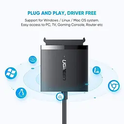 Адаптер Ugreen CM257 USB 3.0 A To 3.5''/2.5" SATA Adapter Cable Black (60561) - мініатюра 4