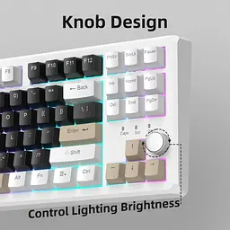 Клавіатура MageGee SKY 87 RGB Blue Whale Switch Wireless (6971969728493-UA) Mocha Brown (G-000003957) - мініатюра 14