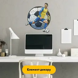 Дерев'яний фігурний пазл Рішучий Роналду, А1, Дерев'яна коробка 500+ елементів - мініатюра 5