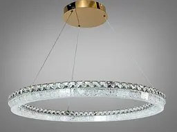 Підвісна LED-люстра Diasha MD6027/800S-gold для вітальні, спальні та зали, Gold, пульт, 130 W, 82 см, 15-25 m2 - мініатюра 4