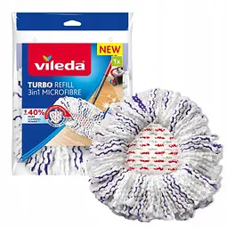 Насадка 3в1 Vileda  Turbo Smart кругла покращена насадка