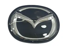 Емблема решітки Mazda 3 Angkesaila (2017-2019р) чорна+хром 142х112 мм під склом (на напрямних)