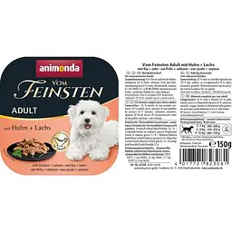 Вологий корм для собак Animonda Vom Feinsten delicious sauce Adult with Chicken + salmon з куркою та лососем, 150 г - мініатюра 2