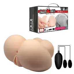 Мастурбатор Crazy Bull Bursty Butt Vagina and Anal з вібрацією, 16,6 см (тілесний) - мініатюра 9