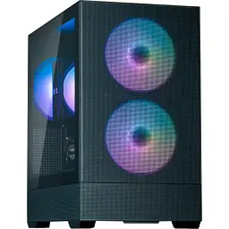 Корпус Zalman P30 AIR, Black, Mini Tower, без БЖ, для Micro ATX / Mini ITX, 1xType-C / 1xUSB 3.0, макс. CPU - 181 мм / VGA - 392 мм, 3x140 мм ARGB, бічна панель із загартованого скла - мініатюра 1