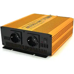 Інвертор напруги Mexxsun MXSPSW-1000, 24V/220V, 1000W з правильною синусоїдою, 2 Shuko, клемні дроти, Q4