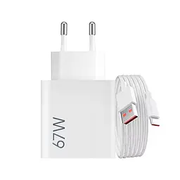 Швидка USB зарядка QC4.0, 5-20V, 3-6,2A, макс. потужність 67 Ватт + USB кабель 1метр Nectronix MDY-12 (101139)
