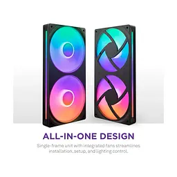 Кулер до корпусу NZXT F240 RGB Core Fan (Single Frame) - Black (RF-U24HF-B1) - мініатюра 9