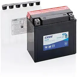 Мото акумулятор EXIDE AGM 6СТ-9Ah Аз 12В 120А (EN) ETX9C-BS - мініатюра 2