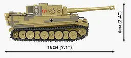 Конструктор дитячий танк PANZER VI TIGER I no. 131 COBI 2734 - мініатюра 7